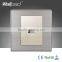 2015 China Hot Sale Wholesaler Wallpad Luxury Wall Light Switch Panel Telephone TEL Socket