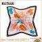 Fashion flower printing cheap imitate chinese silk square scarf 90*90 cm