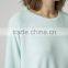 Fashion Sky blue blank textured Loungewear sweater pajamas for women