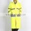 100% polyester PU PVC coating long raincoat outdoor workplace waterproof breathable