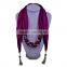 2016 New Design Silver Tone Tassel Pendant Yiwu Lady Scarves