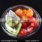3compartment round disposable plastic salad fruit box