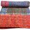 RTHKG-1 Beautiful Traditional Handmade Cotton Fabric Patchwork Kantha Gudri Throw Bedspread Indian Textile Wholesaler Jaipur
