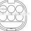 Skylight Matt Black Round Glass Cheap Portable Display Case