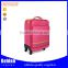 Hot red color popular PU travel luggage bag