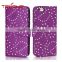 magnetic leather wallet flip bling diamond phone cover for iPhone 6 case