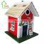 Hanging White wooden Cottage Bird house