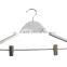 wooden hanger with clips for shirt and pants, laminated hanger for hotel high quality hanger