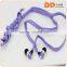 Cheap price and high quality shoelace earphone free sample in ear earphones ome logo available waterproof shoelace headphone