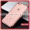 soft tpu transparent back cover phone case gold Bumper transparent soft tpu phone case for iphone 7 plus case
