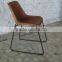Giron iron & leather dining chair, Industrial Leather metal Chair
