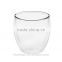 clear borosilicate glass double glass cup for factory