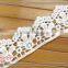 kids dress nature color cotton embroidered lace trim