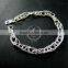 18cm silver plated brass faceted rhombic link fashion DIY bracelet supplies 1900060