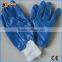 BSSAFETY Blue Nitrile Coated Oil Resistant Industrial Working Gloves