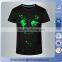 Black guangzhou tshirt factory/wholesale tshirt/flash/flashing el ladies tshirt