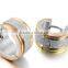 Top fashion 316L stainless steel cubic zircion hoop huggie earring