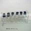 glass transparent jar for spice with metal rack