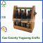 handcrafted wooden portable beer carrier holder tote