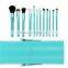 12 Pcs Pro Makeup Cosmetic Brush Kit Leather Cylinder Cup Holder Case Set Cheap Makeup Brush