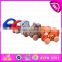 2015 Cheap Pull and push toy for kids,Children cartoon animal pull line toy,Mini funny wooden toy pull cart with string W05B077