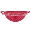 Kitchen Utensils Silicone Colorful Flat Strainer With Antiskid Handle Pot Cover Pan Lid