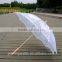 White Battenburg Lace Parasol & Bridal Lace Fan Set For Wedding