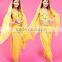 Paillettes halter top with sparkle dots panels harem pants for belly dance