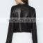 latest fashion design women leather jacket customized 2016
