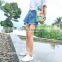 summer women short fancy cool focus metal ring jeans customized