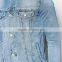 light blue with two pocket men casual jacket with button