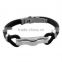 2016 Hot Selling Product Mens Cross Silicone Charm Bracelet