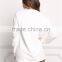 MGOO New Arrival Customized Spring Terry Sweater Tops Plain White Boyfriend Oversized Loose 100 Cotton Brushed Long Sleeves
