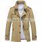 Mens 100% Cotton Single Breasted Casual Jacket With Epaulet