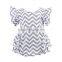 Newborn Girls Boutique Clothing Kids Clothing Wholesale Ruffle Short Sleeve Romper/zig Zag Romper