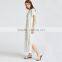 White short sleeve maxi Dress, women emboriedered fashion mesh dress