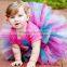 2015 super fluffy purple with Turquoise blue kids parth birthday pettiskirt tutu