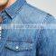 Linen denim men wash Long Sleeve Shirt