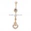 Eagle Belly Button Ring Tassel Gold Dangle Body Jewelry