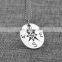 Tiny Nautical Ocean Sterling Silver Compass Charm Necklace Graduation Gift Pendant