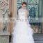 Elegant whitelace appliques organza tiered bridal gown bandage wedding dress dresses