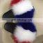 Fashionable Soft And Comfy Fluffy Women Ladies Real Fox Fur Slippers/sandals