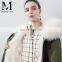2015 Woman's Winter Thick Removable Fur Collar Coat Outerwear Woman Fox Fur Parka