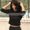 new 2017 spring loose sports hoodies back slit design t shirt gym clothes quick dry hoodies for girls