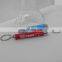 Popular 13*1.2CM pvc led custom keychain with image projection