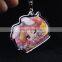 Fashional high clear acrylic keychain with colour printed
