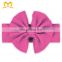 Baby Girls Yellow Cotton Bow Tie Hardware Toddler Elastic Band Hair Extensions Children Headbands Bows Wholesale