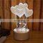 Small MOQ 3D Lamp 3 color changing night light Led Table Lamp With switch button