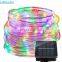 50/100 LED Solar Rope String Lights, 8Modes Copper Wire Tube Lamp Fairy Light for Outdoor Garden Christmas Tree