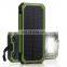 Outdoor 10000mAh solar energy portable mobile power bank waterproof solar power supplier